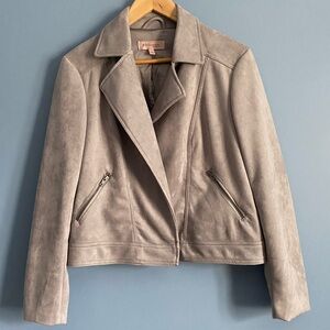 Philosophy Gray Faux Suede Jacket